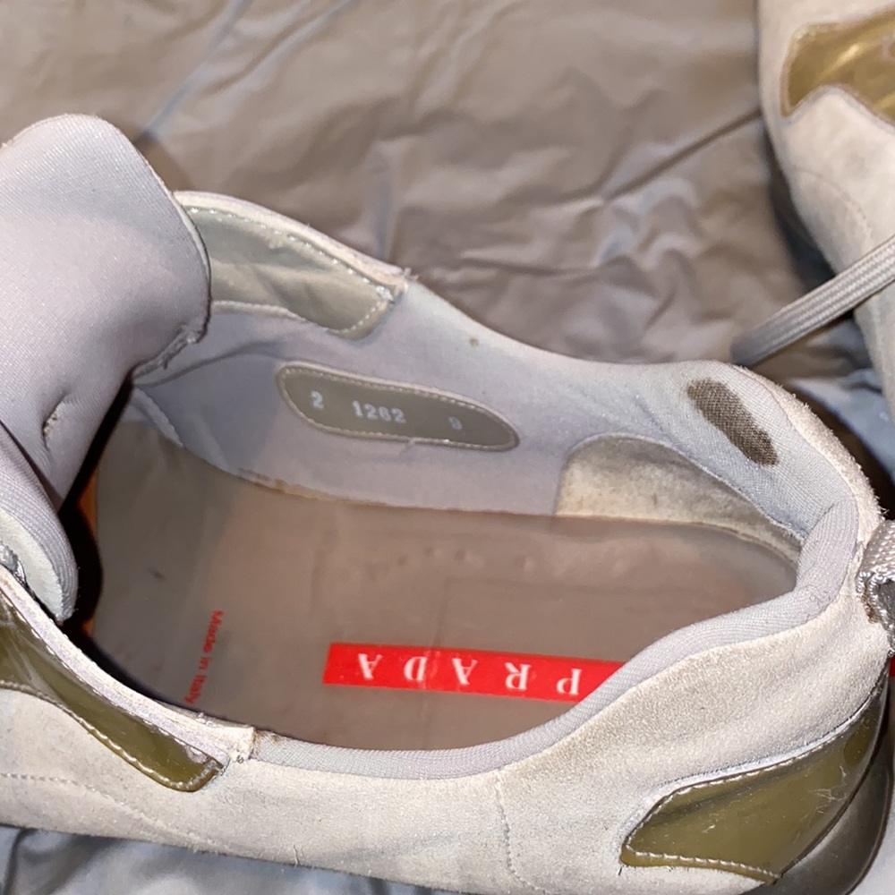 Prada Grey Suede Sneakers - Size 10 (US). - Picture 9 of 13